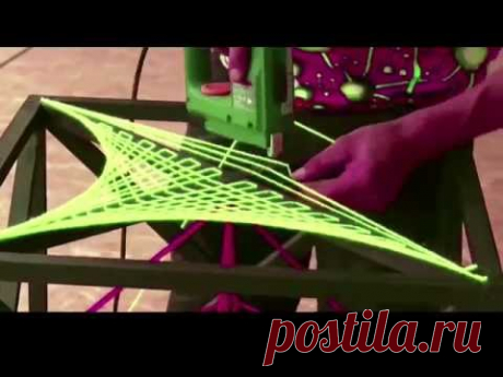 Schwarzlicht - Stringart Würfel - The Making of Blacklight-Cube