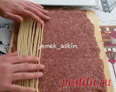 МЯСНОЙ РУЛЕТ С МАКАРОНАМИ &quot;ДВА В ОДНОМ&quot;