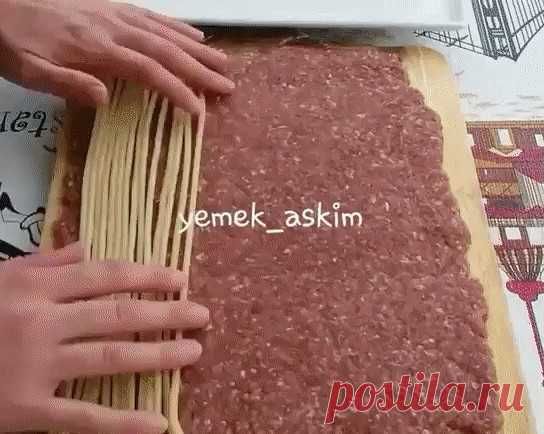 МЯСНОЙ РУЛЕТ С МАКАРОНАМИ 