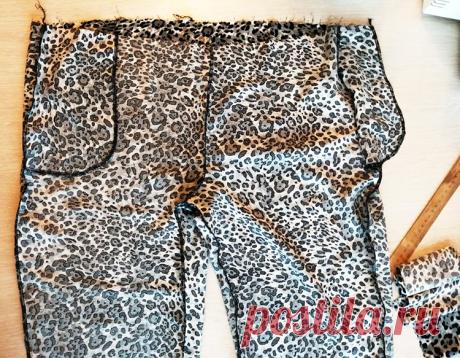 Свободные женские штаны на резинке. Моделирование, пошив, готовые выкройки размеры 40 - 58