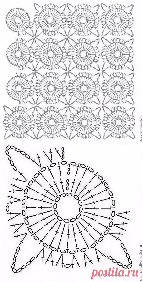 Принцип вязания крючком мотивов безотрывным способом (Уроки и МК по ВЯЗАНИЮ) – Журнал Вдохновение Рукодельницы