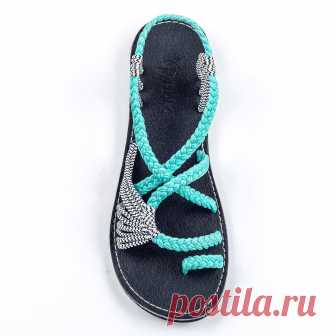 Palm Leaf Turquoise-Zebra – Plaka Sandals