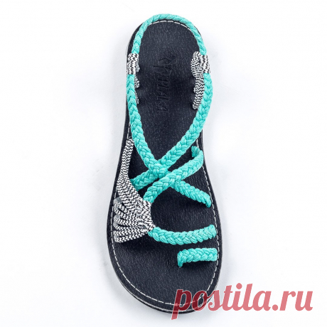 Palm Leaf Turquoise-Zebra – Plaka Sandals