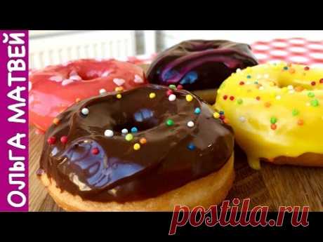 Американские Пончики (Донаты) Покрытые Шоколадом | Donuts Recipe, English Subtitles