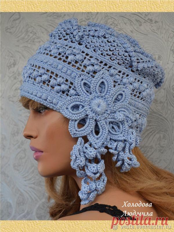 Вязаная летняя шапочка 