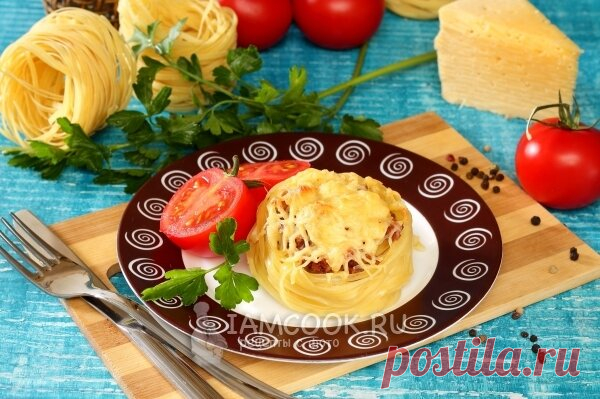 🍲 4 рецепта гнезд из макарон с различными начинками, подойдут спагетти или лапша. | Аймкук — рецепты с фото и видео | Яндекс Дзен