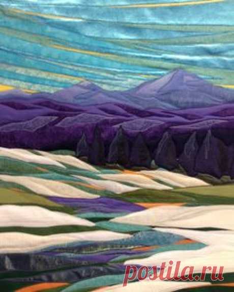 easy landscape art quilt pattern | Quilts, Quilts, Quilts