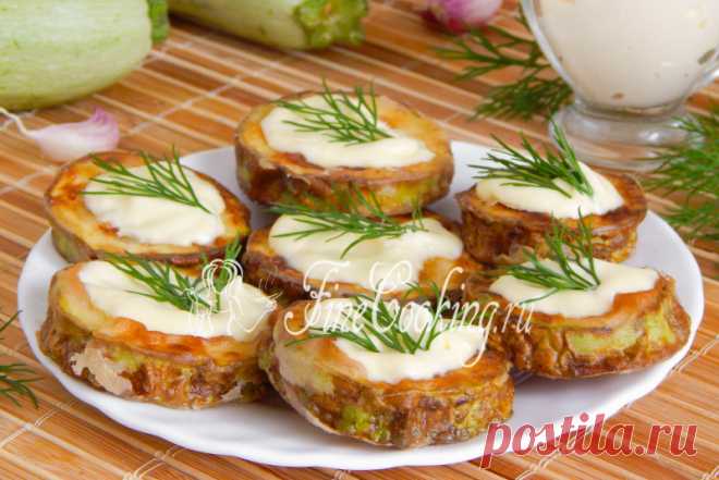 Жареные кабачки с чесноком и майонезом - рецепт с фото