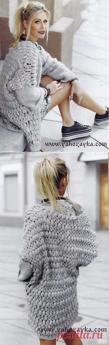 Легкое пальто узором 