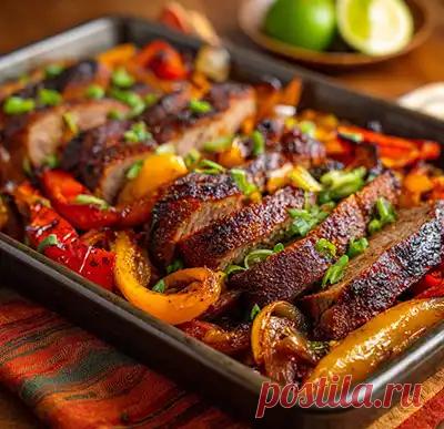 Готовим стейк с овощами в духовке