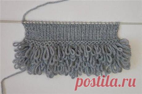 ​Создаем мех спицами