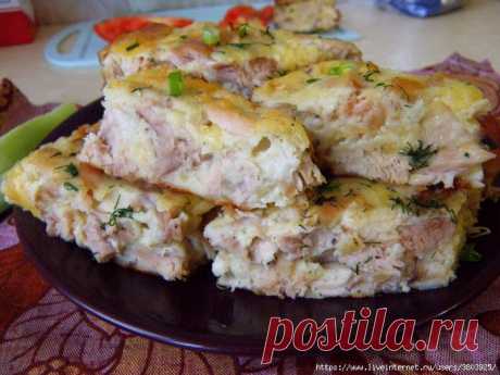 Пирог-запеканка с курицей