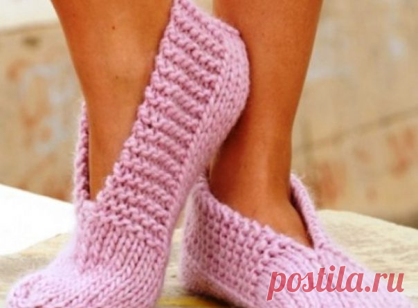 Следки на двух спицах: вязание красивых тапочек из мягкого материала с видео и фото по мастер-классу