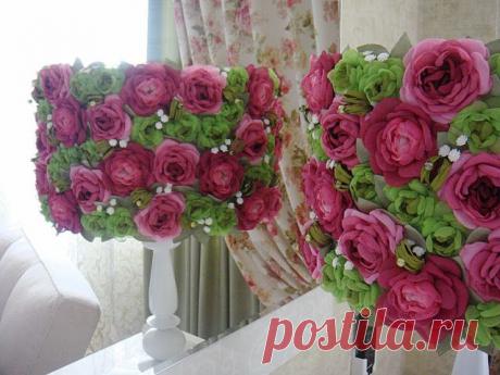 (+1) тема - Лампа "Розовый букет" | Очумелые ручки