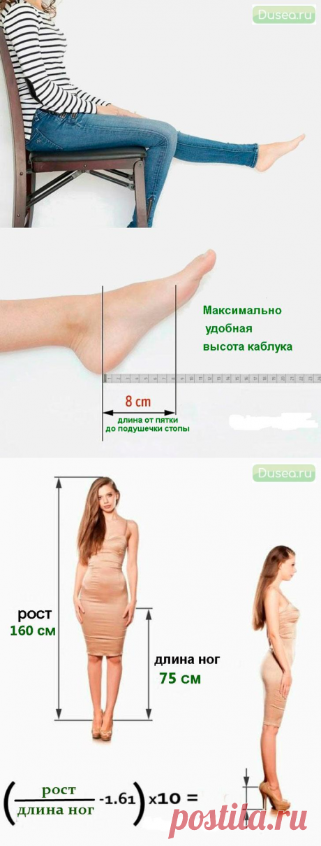 Как вычислить свою идеальную высоту каблуков...