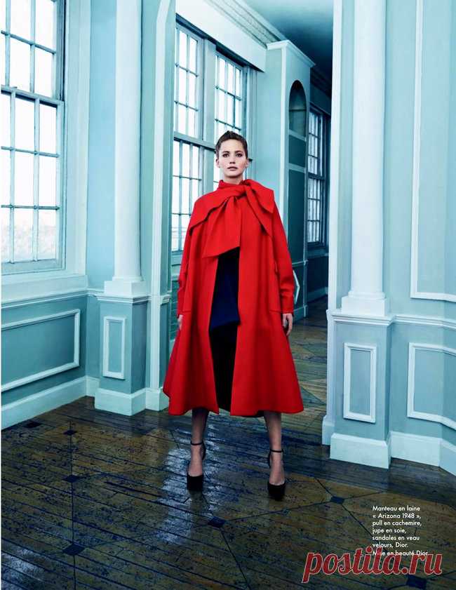Дженнифер Лоуренс снялась для октябрьского номера журнала «Elle France»