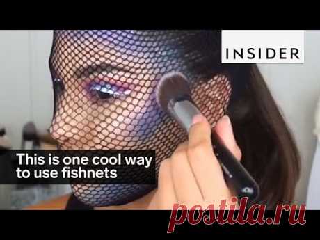 Makeup artists are using fishnets to create mermaid scales