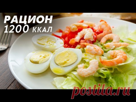 РАЦИОН для ПОХУДЕНИЯ на 1200 ККАЛ! Низкоуглеводное МЕНЮ! ПП Завтрак, Обед и Ужин! Ешь и Худей!
