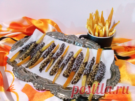 Цукаты из апельсиновых корок в шоколаде!