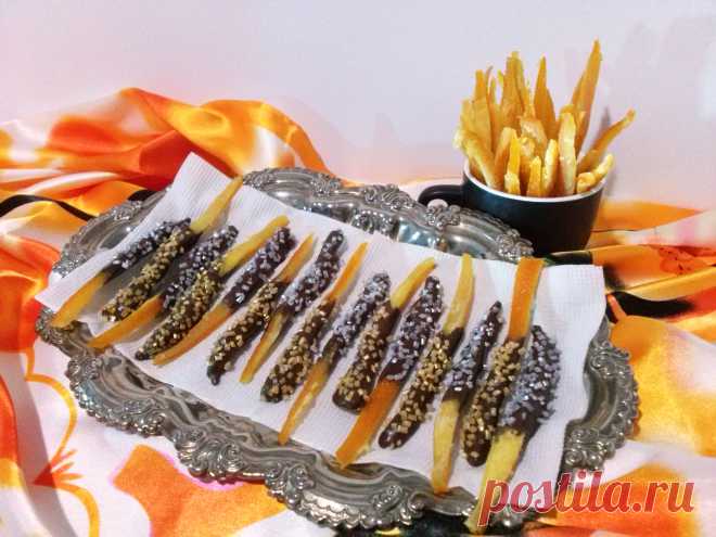 Цукаты из апельсиновых корок в шоколаде!