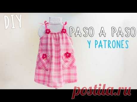 Vestido para niña, facil y con patrones /Easy dress for girls, free patterns.