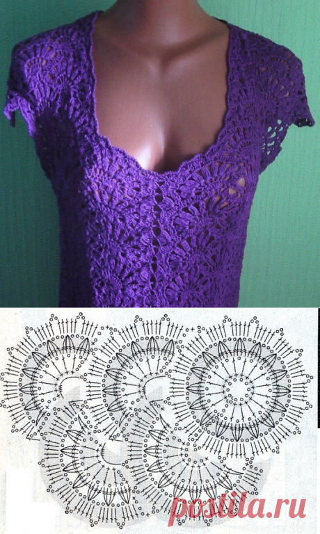 Кофточка ленточным кружевом.