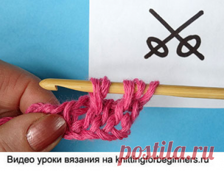 Начинаем вязать – Видео уроки вязания » Уроки тунисского вязания – №103