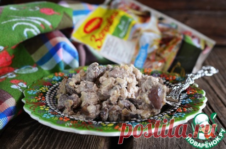 Куриные сердечки с сыром в сметане - кулинарный рецепт
