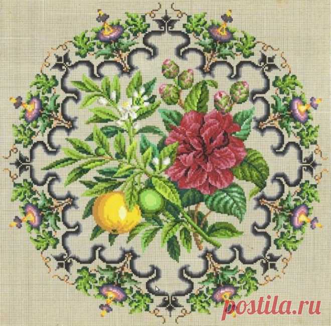 Смотрите, как красиво - великолепные старинные схемы Petit Point Petite в переводе с французского означает «маленький, мелкий». Отсюда и идёт название стежков Петит-поинт (petite-point) и Петит-ститч (petite-stitch). Petite-point — это маленький полукрестик. Шьётся он как обычный полукрест: на изнанке швы — вертикальные, или как гобеленовый шов (на изнанке...