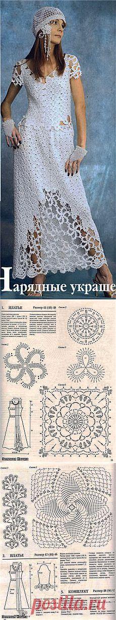 Свадебное платье крючком.