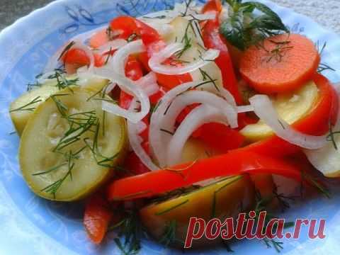 Суточная маринованная закуска-салат из яблок с овощами!