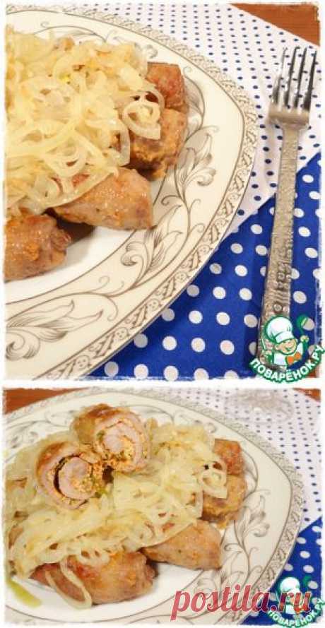 Рулетики из свинины с пряной начинкой из феты - кулинарный рецепт