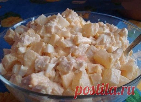 Cook Good - лучшие рецепты: Салат с ананасами и курицей