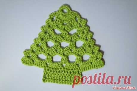 MK. красивая ёлочка салфетка крючком для начинающих - Вязание - Страна Мам