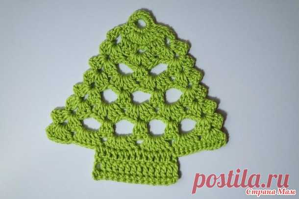 MK. красивая ёлочка салфетка крючком для начинающих - Вязание - Страна Мам