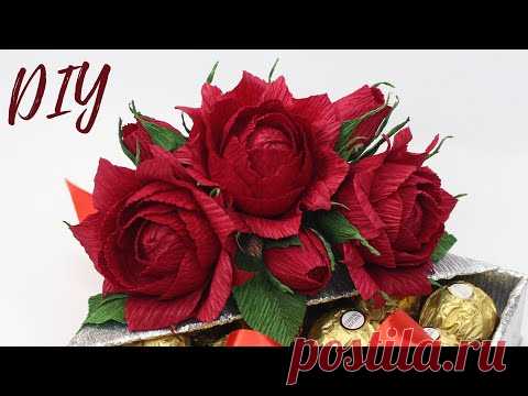 РОЗЫ из гофрированной бумаги ЛЕГКО и ПРОСТО ☆ МК Бумажные розы ☆ DIY Corrugated Paper Roses