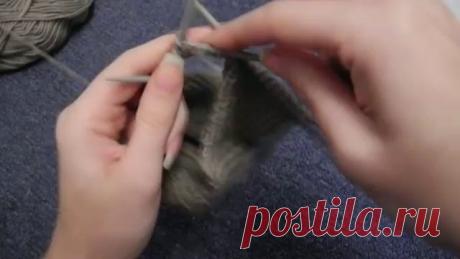 Комнатные тапочки спицами. Видеоурок