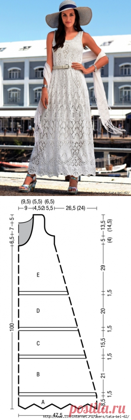 Платье макси с ажурным узором