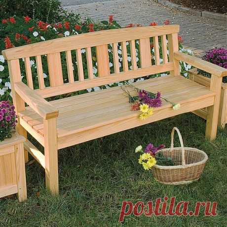 Садовая скамейка Деревообработка план по Woodcraft Magazine