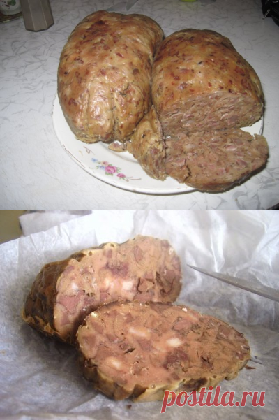 Сердечно-печеночная колбаса своими руками : два варианта