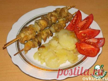 Куриный шашлык с картошкой в духовке - Простые рецепты Овкусе.ру