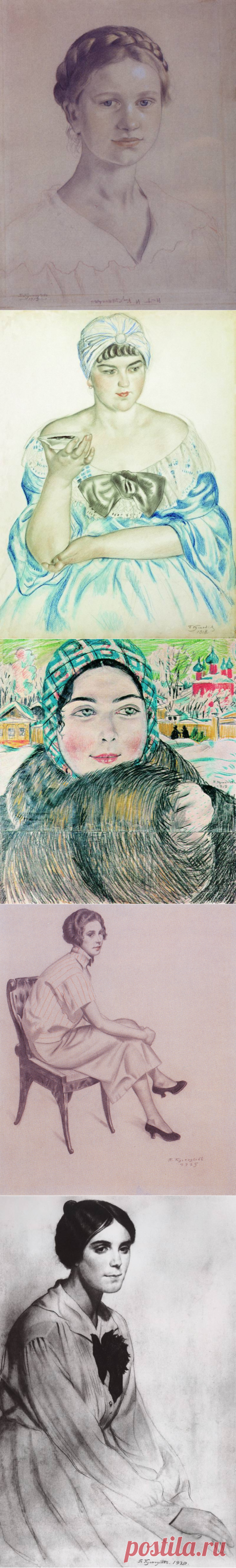 Кустодиев Борис Михайлович 1878 - 1927 Бумага, графитный карандаш