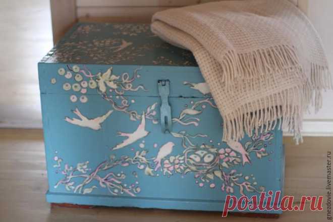 Расписываем бабушкин сундук, шкаф, стол и тумбочку краской по мебели - Ярмарка Мастеров - ручная работа, handmade