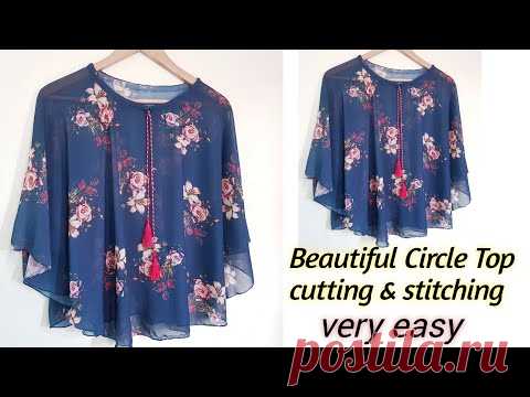 DIY Circle Top/Cape Top Cutting and Stitching/ Trendy Top Cutting And Stitching/2021 latest design