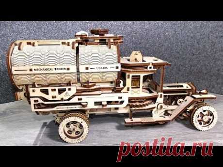 Деревянный конструктор Автоцистерна от UGEARS (Югерс). 3D конструктор