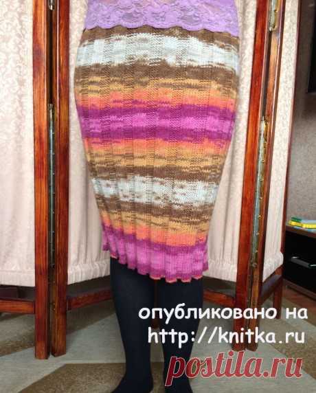 Вязаная спицами юбка. Работа Татьяны, Вязание для женщин