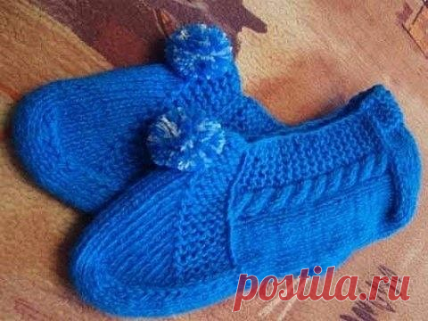 Тапочки без швов МК от Елены Акименко (Кожевниковой) из Одноклассников / Вязание спицами / Вязание для женщин спицами. Схемы
