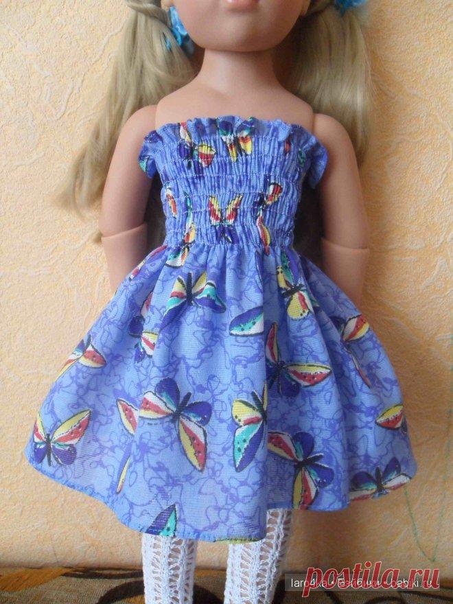 А не пошить ли нам сарафанчик ? / Мастер-классы, творческая мастерская: уроки, схемы, выкройки кукол, своими руками / Бэйбики. Куклы фото. Одежда для кукол