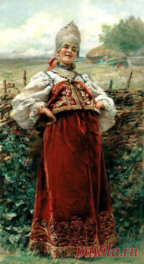 Константин Маковский У околицы