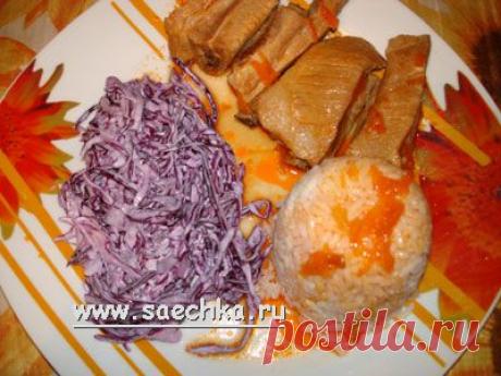 Свиные ребрышки тушеные - рецепт с фото